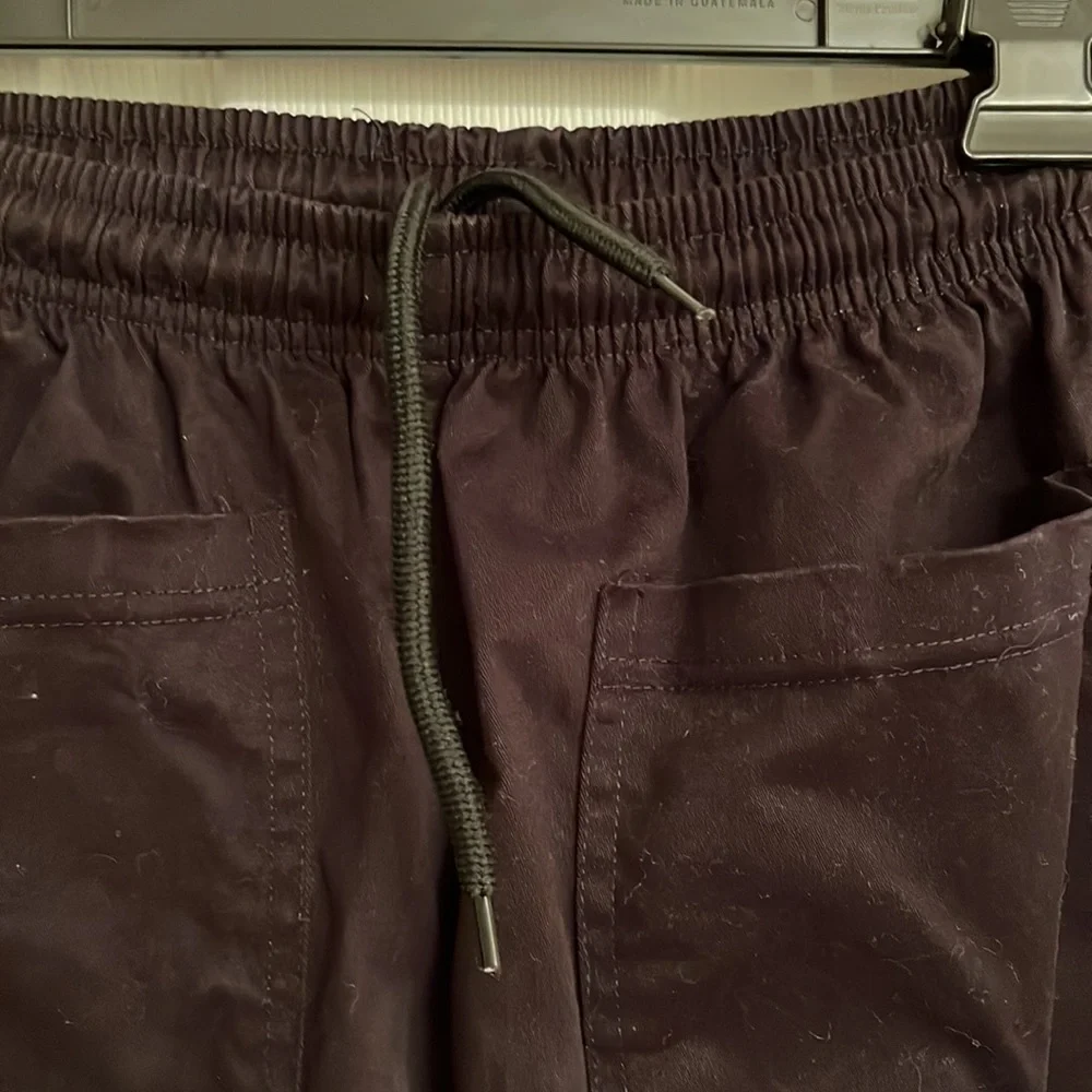Lordz Blue Tactical Nylon Paneled Cotton Cargo Pants Bottom Zippers Medium